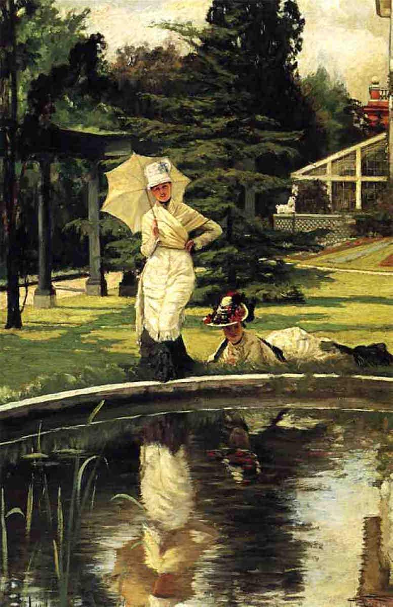 James Tissot In an English Garden 1878 Fine Art Print