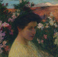 Henri Martin In Flowers 1920 Fine Art Print