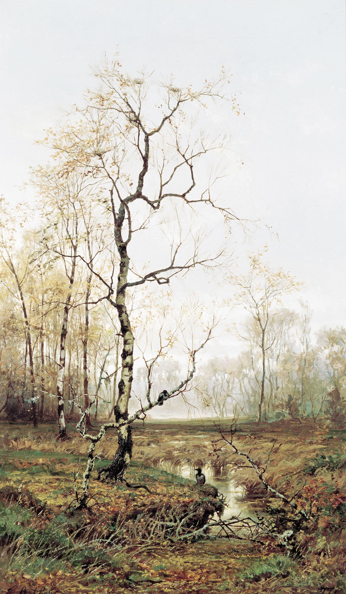 Efim Volkov In Forest after Spring 1877 Fine Art Print