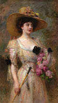 Konstantin Makovsky In from a Stroll 1907 Fine Art Print