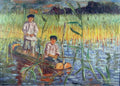 Nikolay Bogdanov Belsky In the Cattails 1910 Fine Art Print
