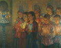 Nikolay Bogdanov Belsky In the Church 1939 Fine Art Print