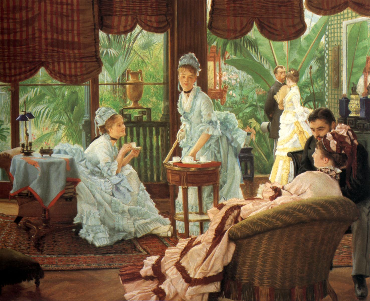 James Tissot In the Conservatory 1878 Fine Art Print