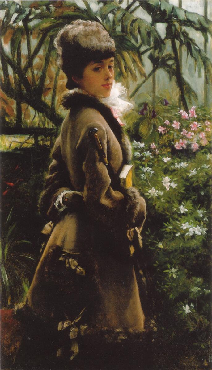 James Tissot In the greenhouse 1869 Fine Art Print