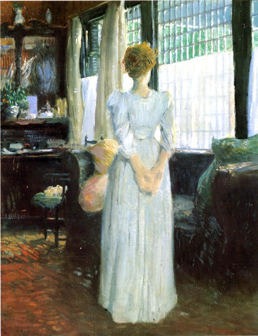 Julian Alden Weir In the Living Room 1890 Fine Art Print