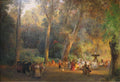 Oswald Achenbach In the Park of Villa Torlonia 1880 Fine Art Print