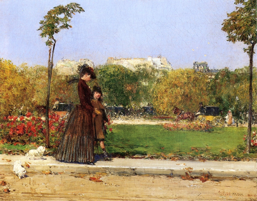 William Merritt Chase In the Park, Paris 1889 Fine Art Print