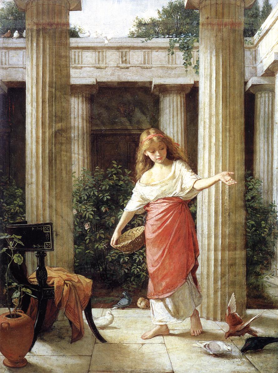 John William Waterhouse In the Peristyle 1874 Fine Art Print