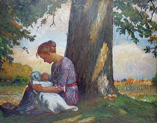 Nikolay Bogdanov Belsky In the Shade 1920 Fine Art Print
