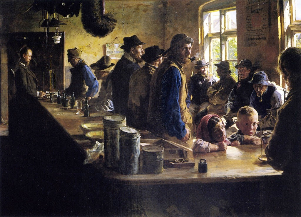 Peder Severin Kroyer In the Store During a Pause from Fishing 1882 Fine Art Print
