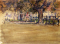 William Merritt Chase In Washington Park, Brooklyn, N.Y. 1888 Fine Art Print