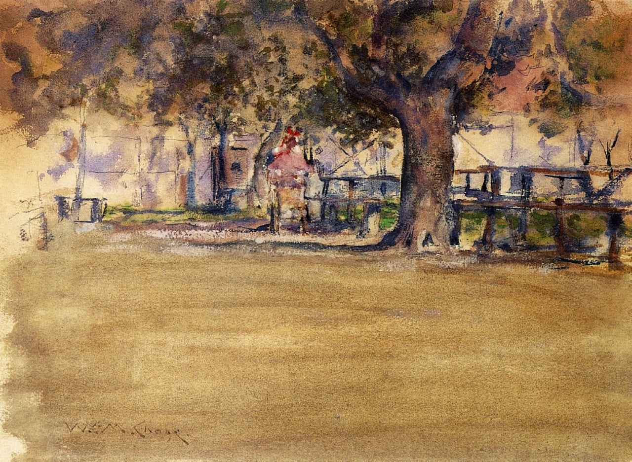 William Merritt Chase In Washington Park, Brooklyn, N.Y. 1888 Fine Art Print