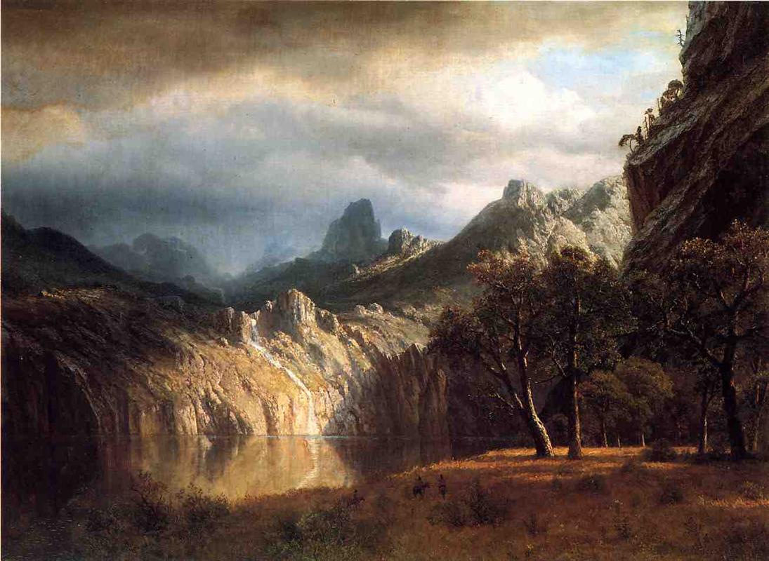 Albert Bierstadt In Western Mountains 1863 Fine Art Print