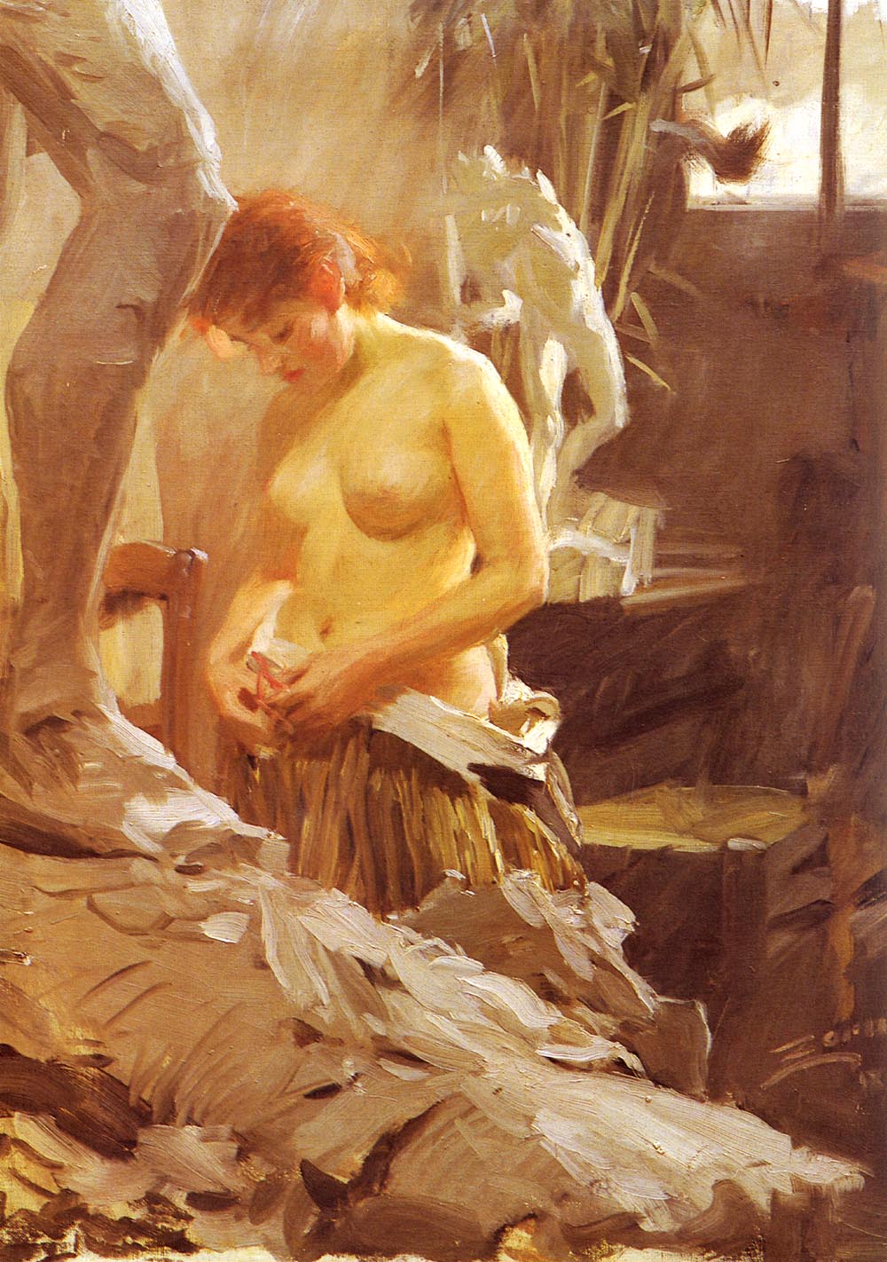 Anders Zorn In Wikstrom Studio 1889 Fine Art Print