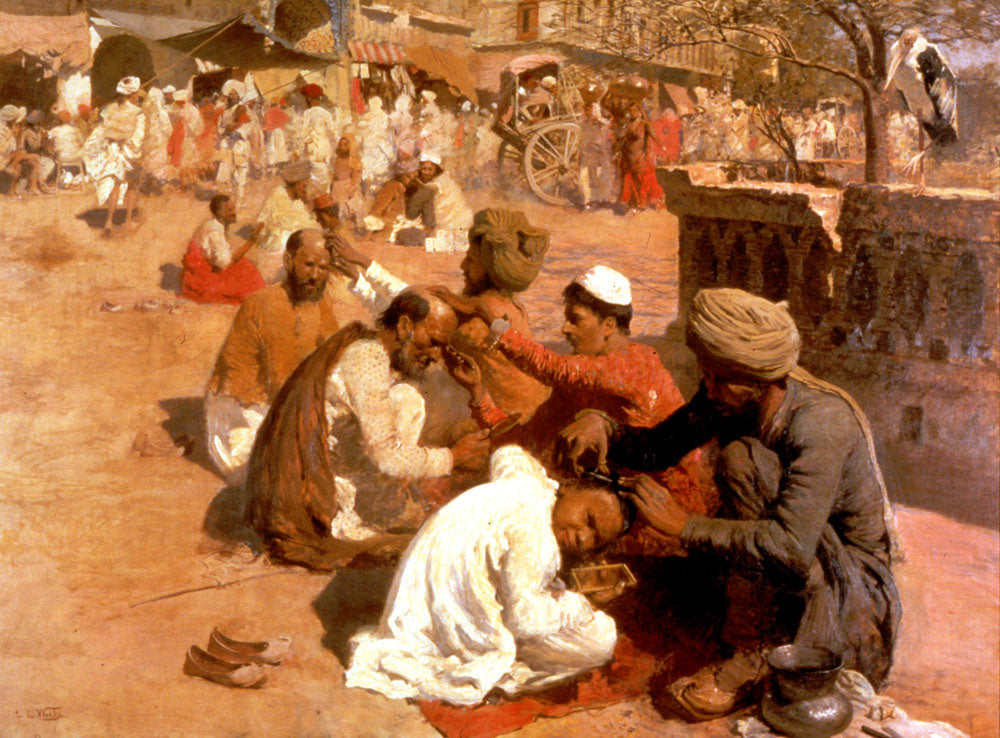 Edwin Lord Weeks Indian Barbers Saharanpore 1880 Fine Art Print