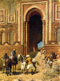 Edwin Lord Weeks Indian Horsemen at the Gateway of Alah ou din, Old Delhi 1895 Fine Art Print
