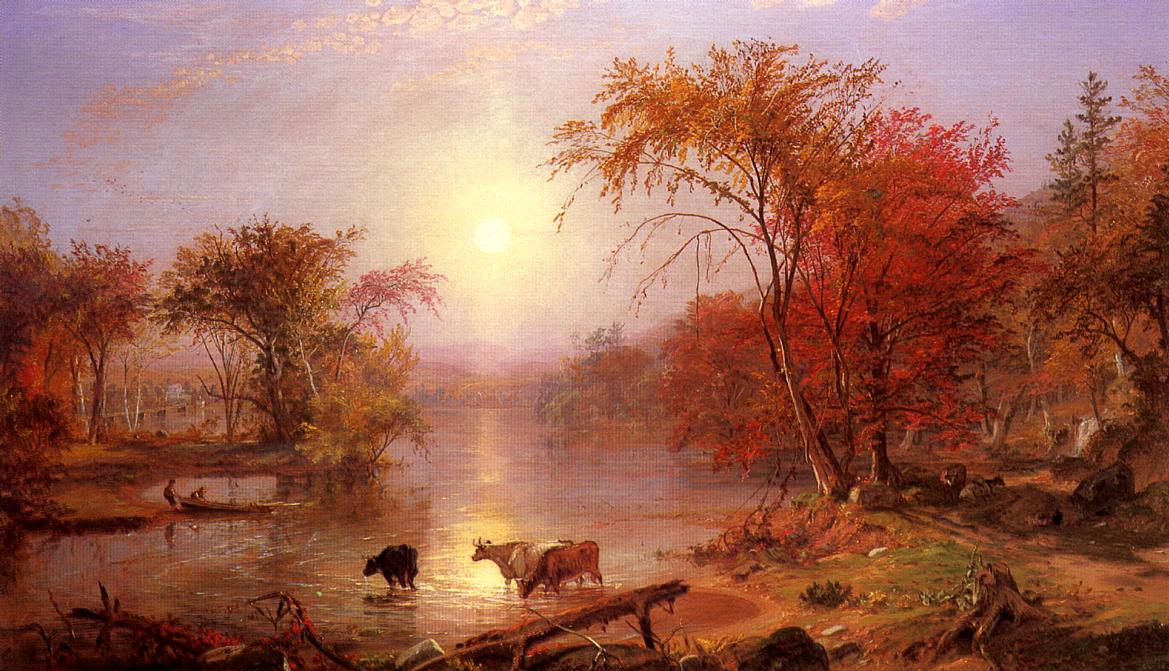 Albert Bierstadt Indian Summer Hudson River 1861 Fine Art Print