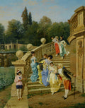 Filippo Indoni Count Borromeos Country House on Isola Betta opposite of Stresa on Lake Maggiore 1882 Fine Art Print