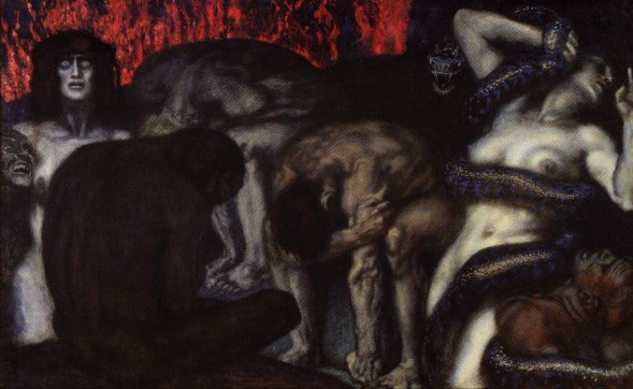 Franz Stuck Inferno 1908 Fine Art Print