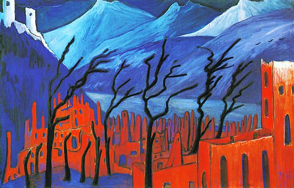 Marianne von Werefkin Untitled 1909 Red City Fine Art Print
