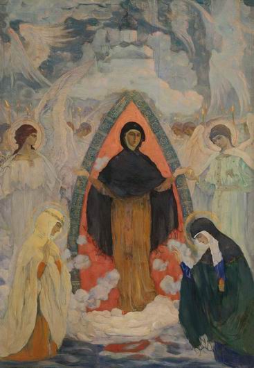 Mikhail Nesterov Intercession of Our Lady 1914 Fine Art Print