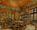 Rudolf von Alt Interieur of castleIn Renaissance Style 1886 Fine Art Print