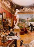 Carl Larsson Interior of the gallery Furstengerg in Gooteborg 1885 Fine Art Print