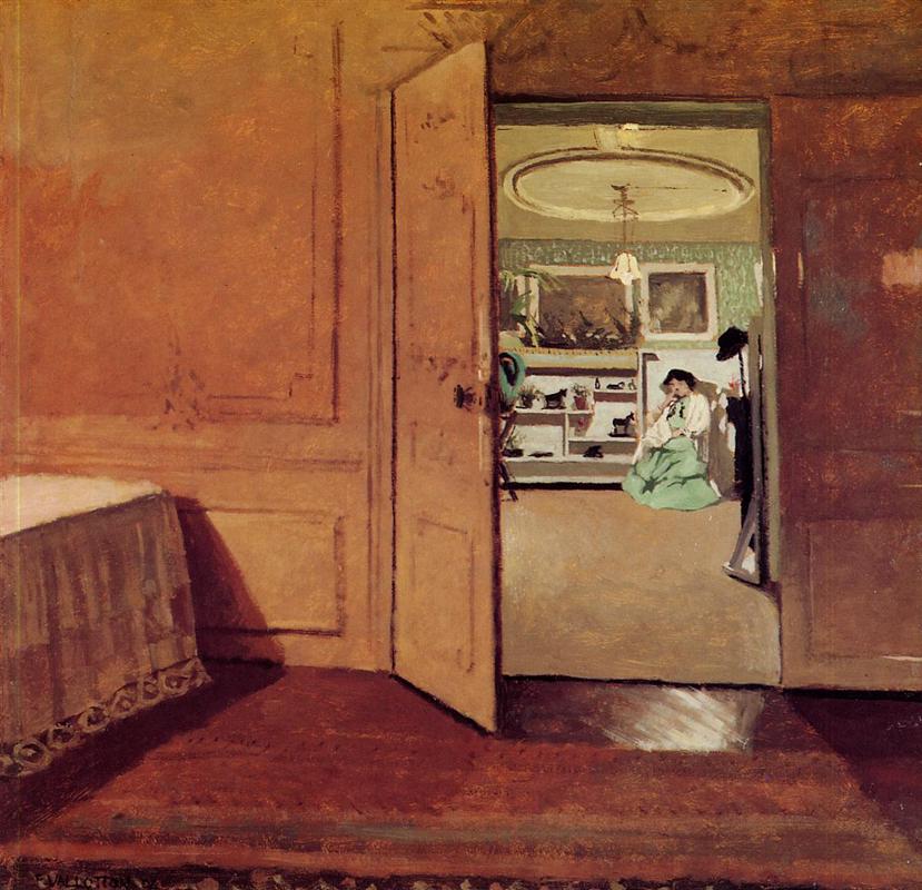 Felix Vallotton Interior, Vestibule by Lamplight 1904 Fine Art Print