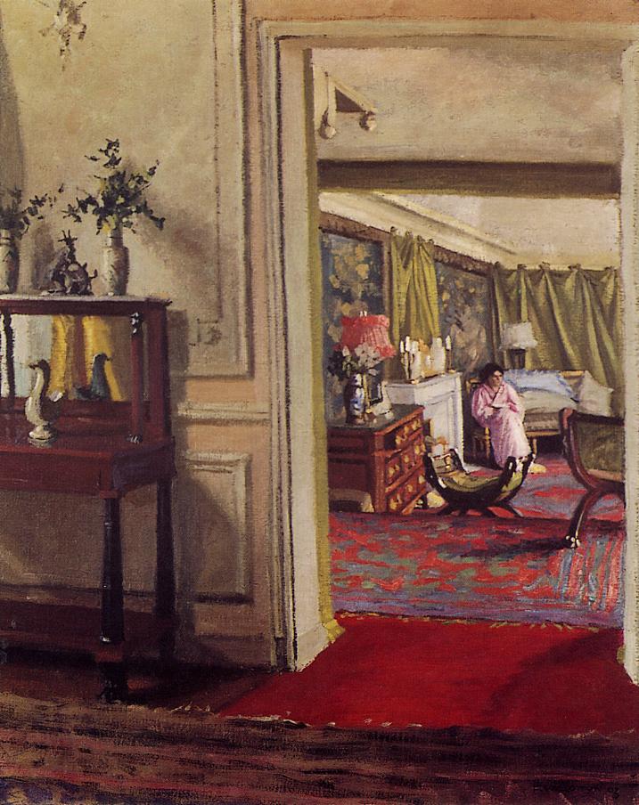 Felix Vallotton Interior with Woman in Pink 1904 Fine Art Print