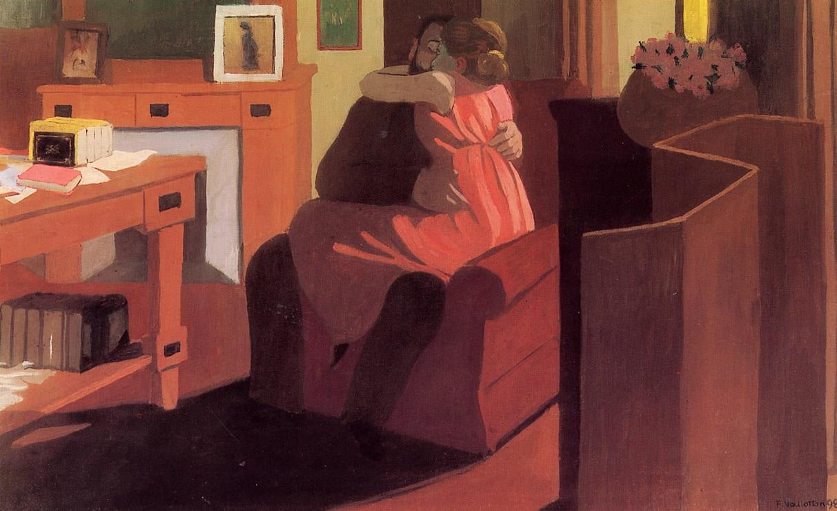 Felix Vallotton Intimate Couple in Interior 1898 Fine Art Print