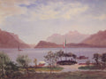 Albert Bierstadt Italian Lake Scene 1855 Fine Art Print