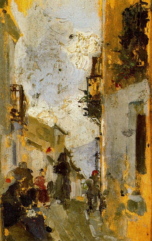 Joaquín Sorolla Italian Street 1886 Fine Art Print