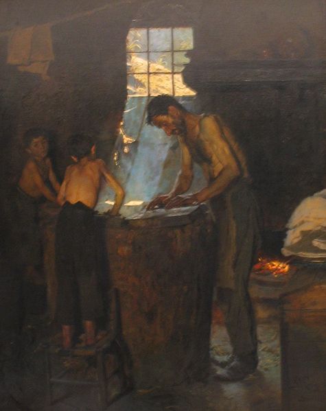 Peder Severin Kroyer Italian Village Workers Making Hats 1880 Fine Art Print