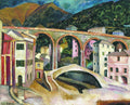 Ilya Mashkov Italy. Nervi. Landscape with Aqueduct 1913 Fine Art Print