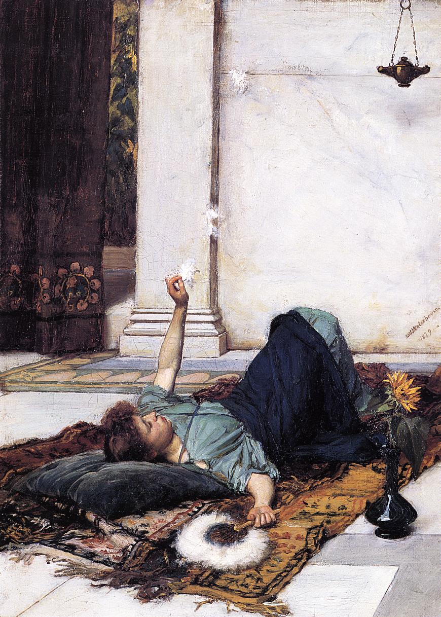 John William Waterhouse It's Sweet Doing Nothing 1879 Fine Art Print