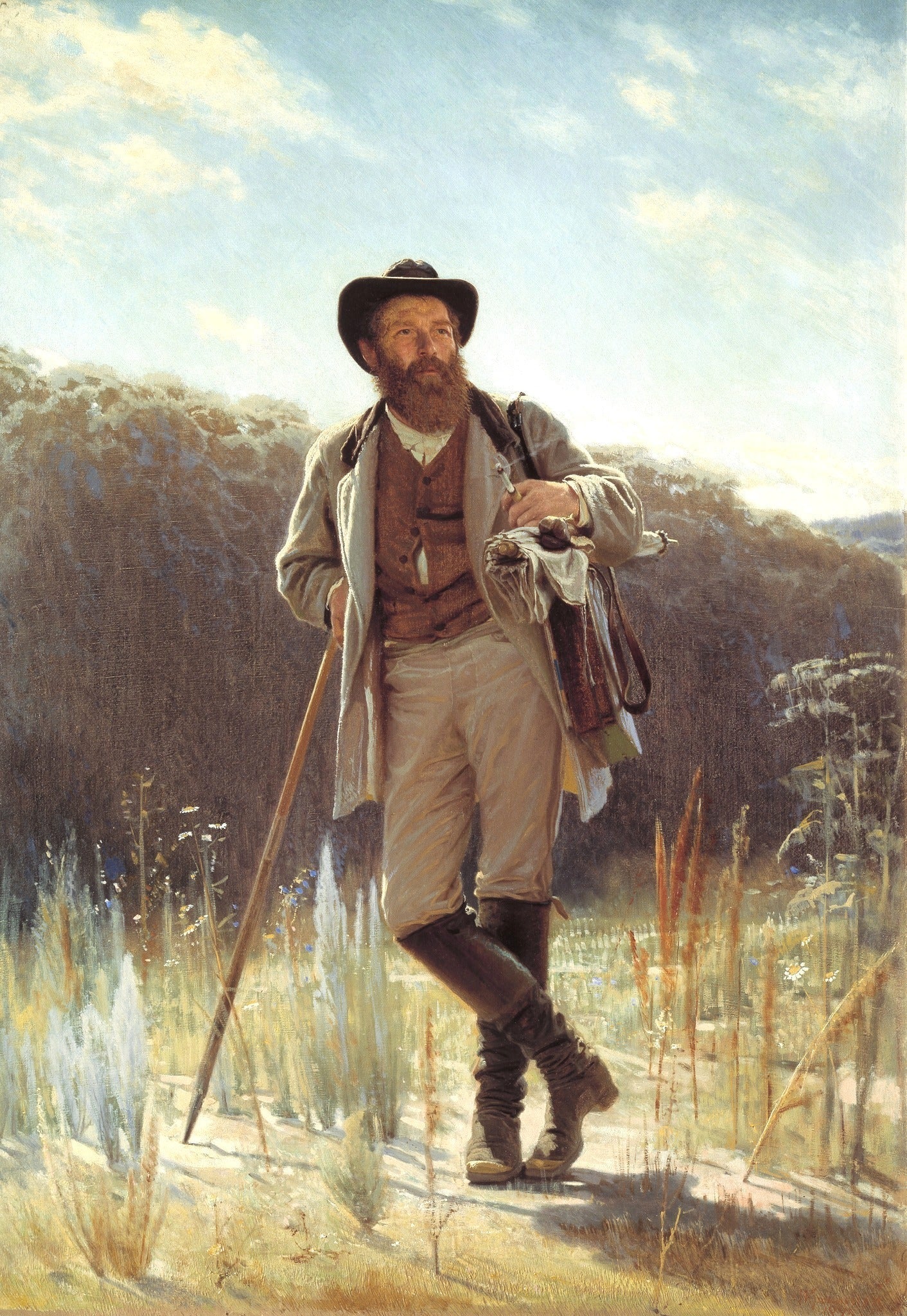 Ivan Kramskoi Portrait of painter Ivan Shishkin 1873 Fine Art Print Fine Art Print | Jakero77