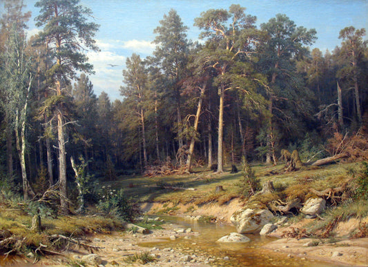 {{ product_title }} Fine Art Print | {{ product_vendor }} Jakero77 Ivan Shishkin A Mast Timber Pine Forest in Viatka 1872 Fine Art Print Art Print  Jakero77