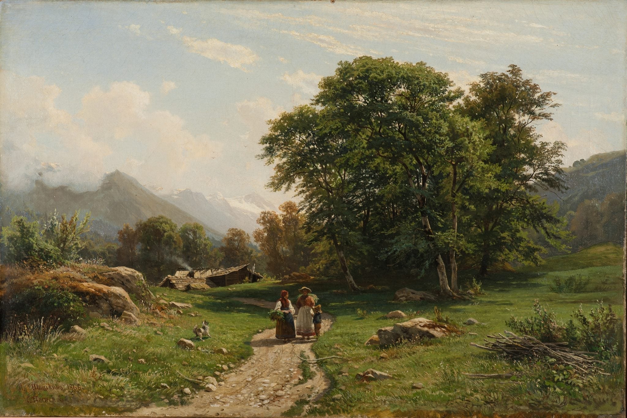 {{ product_title }} Fine Art Print | {{ product_vendor }} Jakero77 Ivan Shishkin Swiss Landscape 1866 Russian Impressionism Fine Art Print Art Print  Jakero77