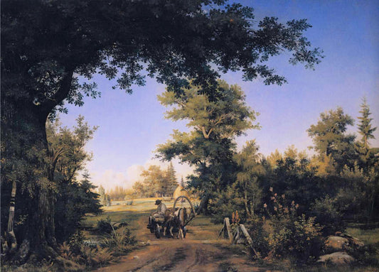 {{ product_title }} Fine Art Print | {{ product_vendor }} Jakero77 Ivan Shishkin View on the Outskirts of St. Petersburg 1856 Art Print Art Print  Jakero77