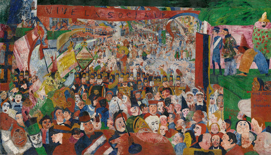 {{ product_title }} Fine Art Print | {{ product_vendor }} Jakero77 James Ensor Christ's Entry into Brussels in 1889 Jesus Fine Art Print Art Print  Jakero77