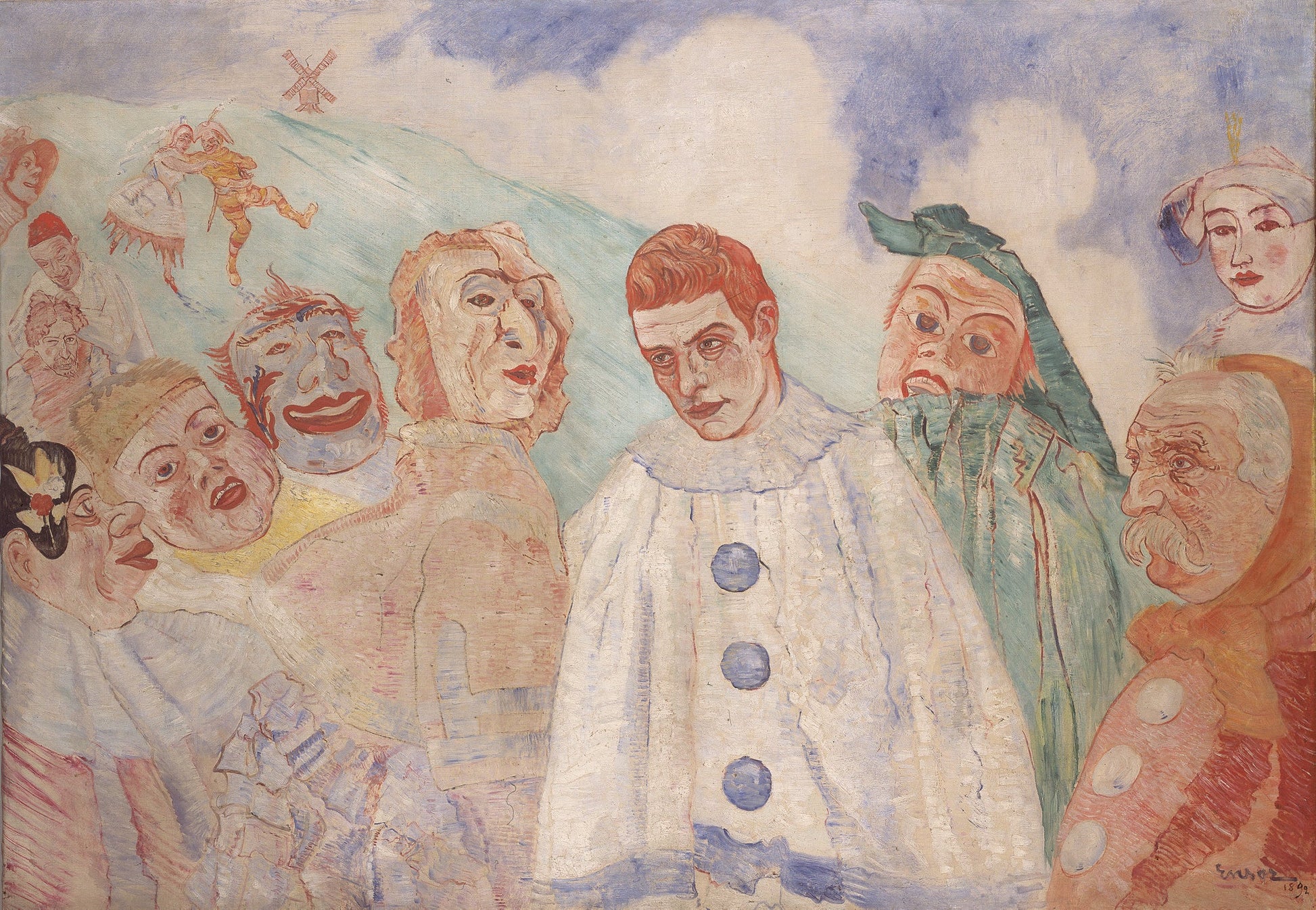 {{ product_title }} Fine Art Print | {{ product_vendor }} Jakero77 James Ensor Pierrot's Despair Jealous Pierrot 1892 Fine Art Print Art Print  Jakero77