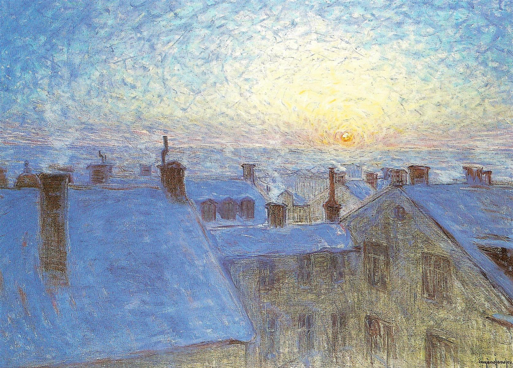 Eugène Jansson Sonnenaufgang Über Den Dächern 1903 Fine Art Print