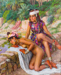Nasreddine Dinet Young Bathers At The Edge Of The Wadi 1912 Fine Art Print
