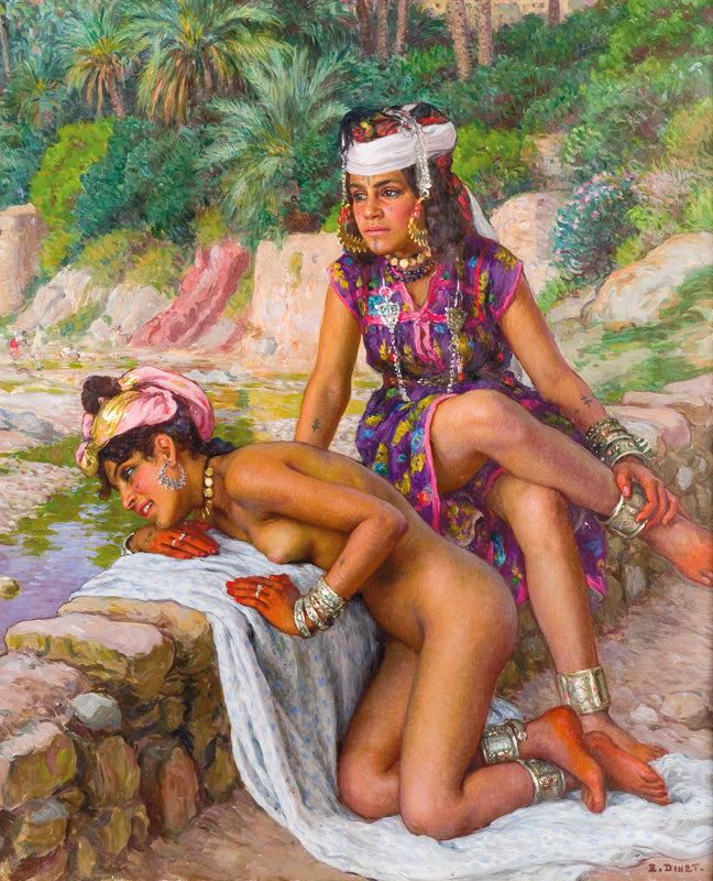 Nasreddine Dinet Young Bathers At The Edge Of The Wadi 1912 Fine Art Print