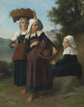 William-Adolphe Bouguereau Young Girls of Fouesnant 1869 Fine Art Print