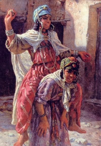 Nasreddine Dinet Girls Games 1896 Fine Art Print