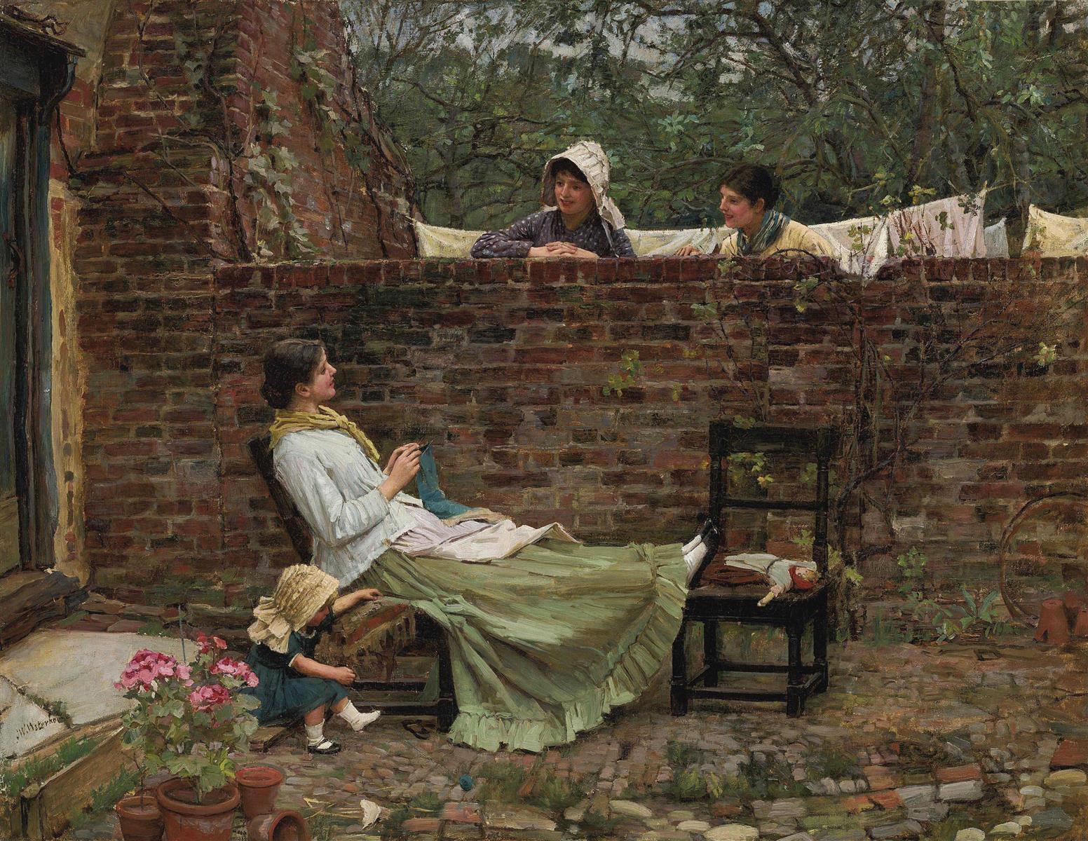 John William Waterhouse Good Neighbours 1885 Fine Art Print