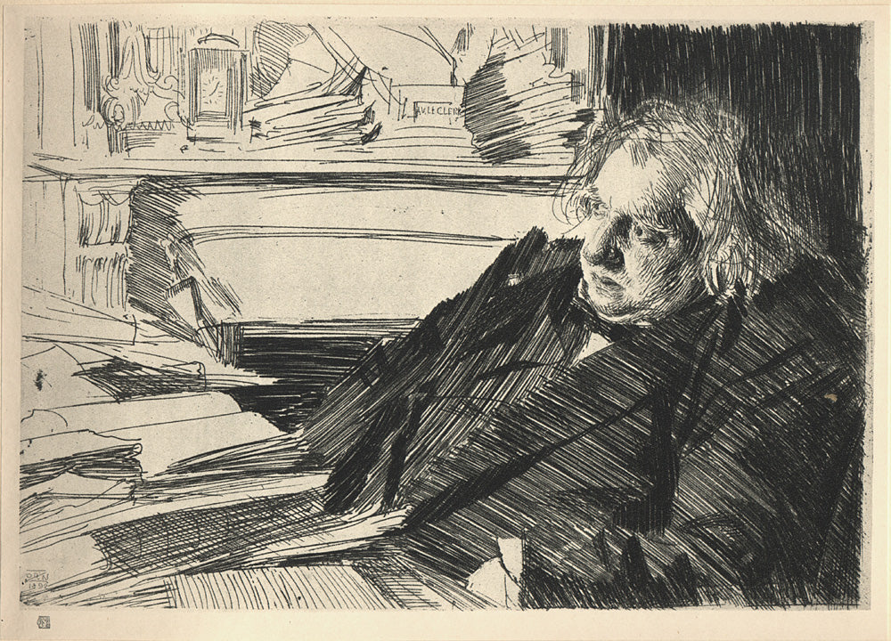 Anders Zorn Joseph-Ernest Renan 1892 Fine Art Print