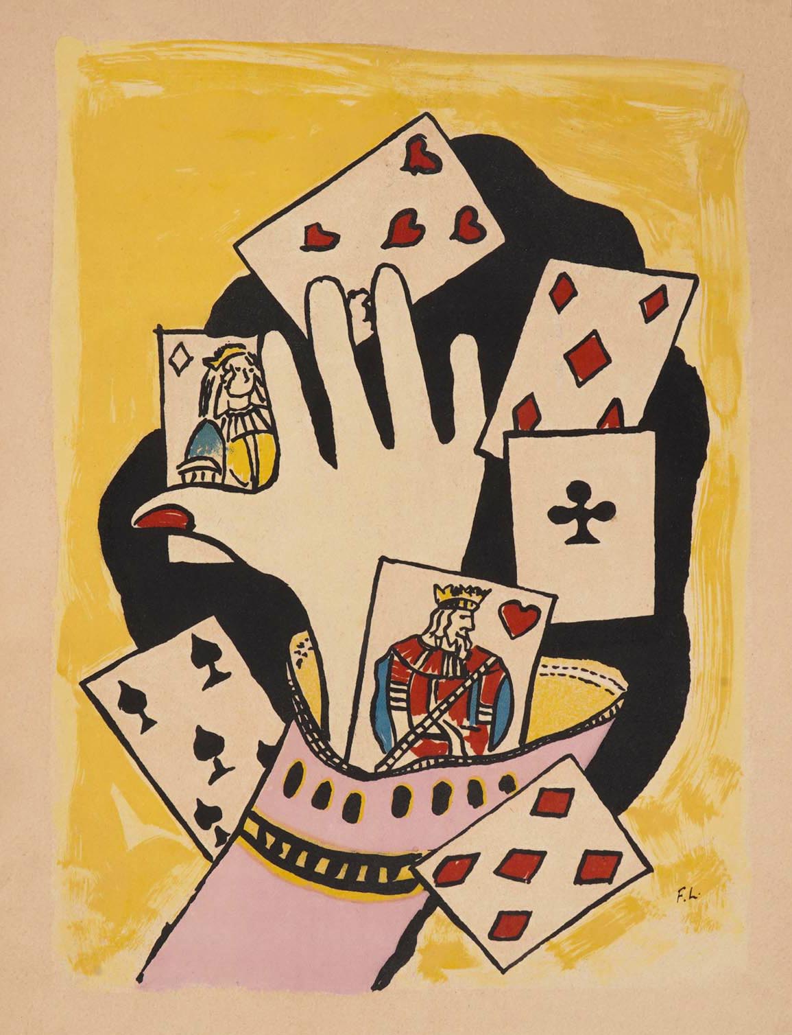 {{ product_title }} Fine Art Print | {{ product_vendor }} Jakero77 Joseph Fernand Henri Leger Hand Playing Card Up Sleeve 1917 Fine Art Print Art Print  Jakero77