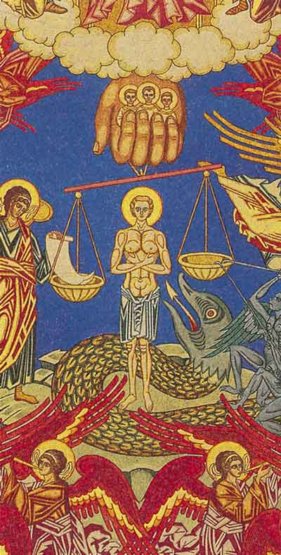 Ivan Bilibin Judgement. Sketch of Murals for of the Church of the Assumption in Olshany 1941 Fine Art Print